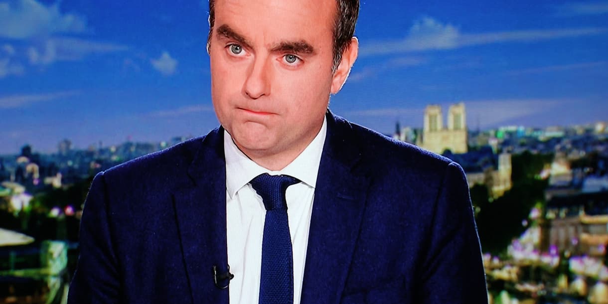 Le Premier ministre démissionnaire Sébastien Lecornu sur le plateau de France 2 le 8 octobre 2025