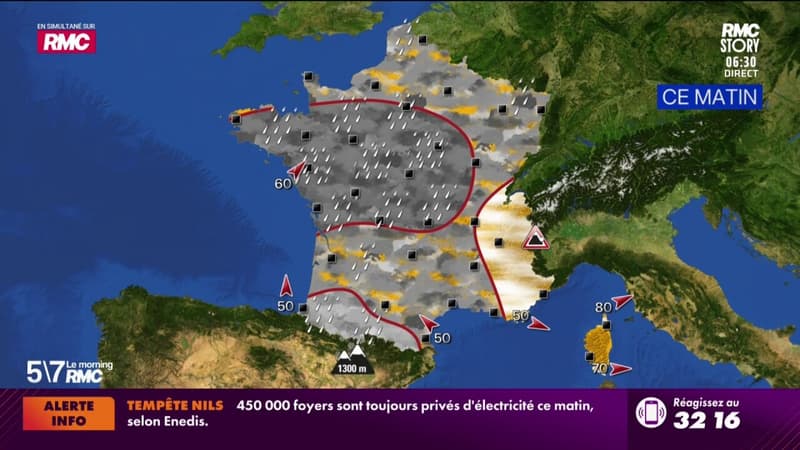 Tempête Nils : 450 000 foyers toujours privés d'électricité