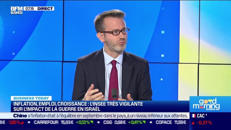 Julien Pouget (Insee) : L'Insee maintient sa prévision de croissance du PIB à 0;9% pour 2023 - 13/10