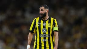 Le capitaine d'Al-Ittihad Karim Benzema face à Al-Nassr le 26 septembre 2025