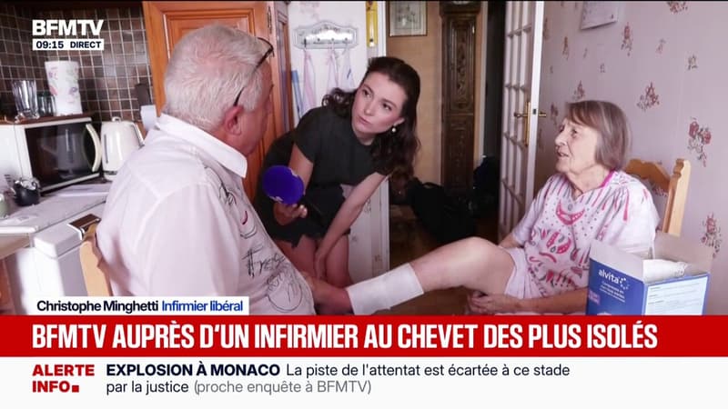 "On est les vigies": BFMTV auprès d'un infirmier au chevet des plus isolés