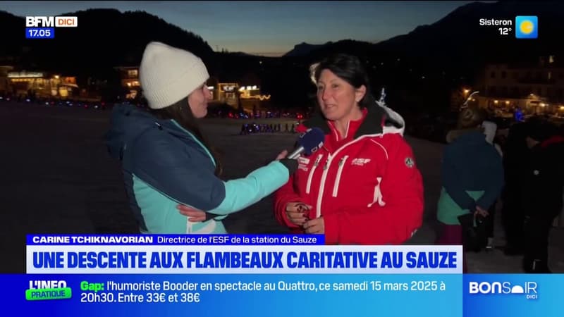 Le Sauze: une descente aux flambeaux caritative