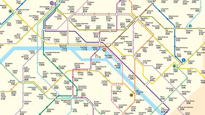 La start-up grenobloise publie la carte des loyers Airbnb par station de métro à Paris, Bordeaux, Lyon et Marseille.