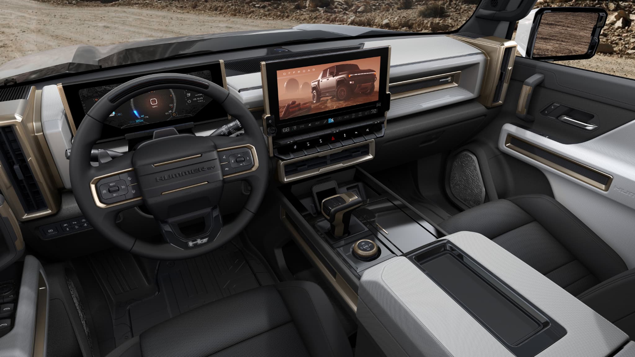 L'intérieur du Hummer électrique
