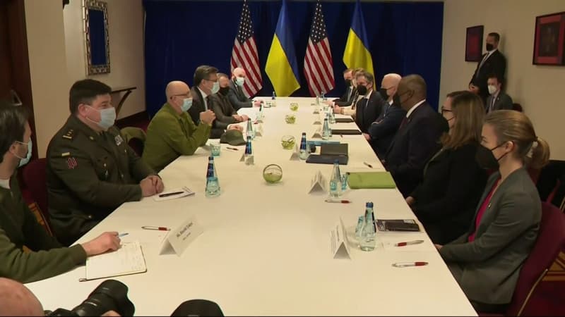 Les images de la rencontre entre Joe Biden et deux ministres ukrainiens