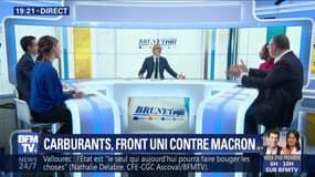 Carburants: Front uni contre Macron