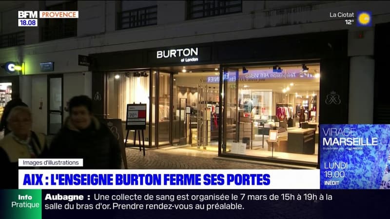 Aix-en-Provence: le magasin Burton of London va fermer ses portes