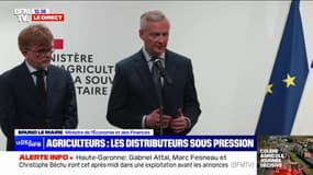 Bruno Le Maire promet "des sanctions" aux industriels et distributeurs qui ne se conforment pas à la loi Egalim