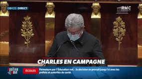 Charles en campagne : Jean-Luc Mélenchon a fait la leçon aux députés de la majorité à l'Assemblée nationale hier - 30/03