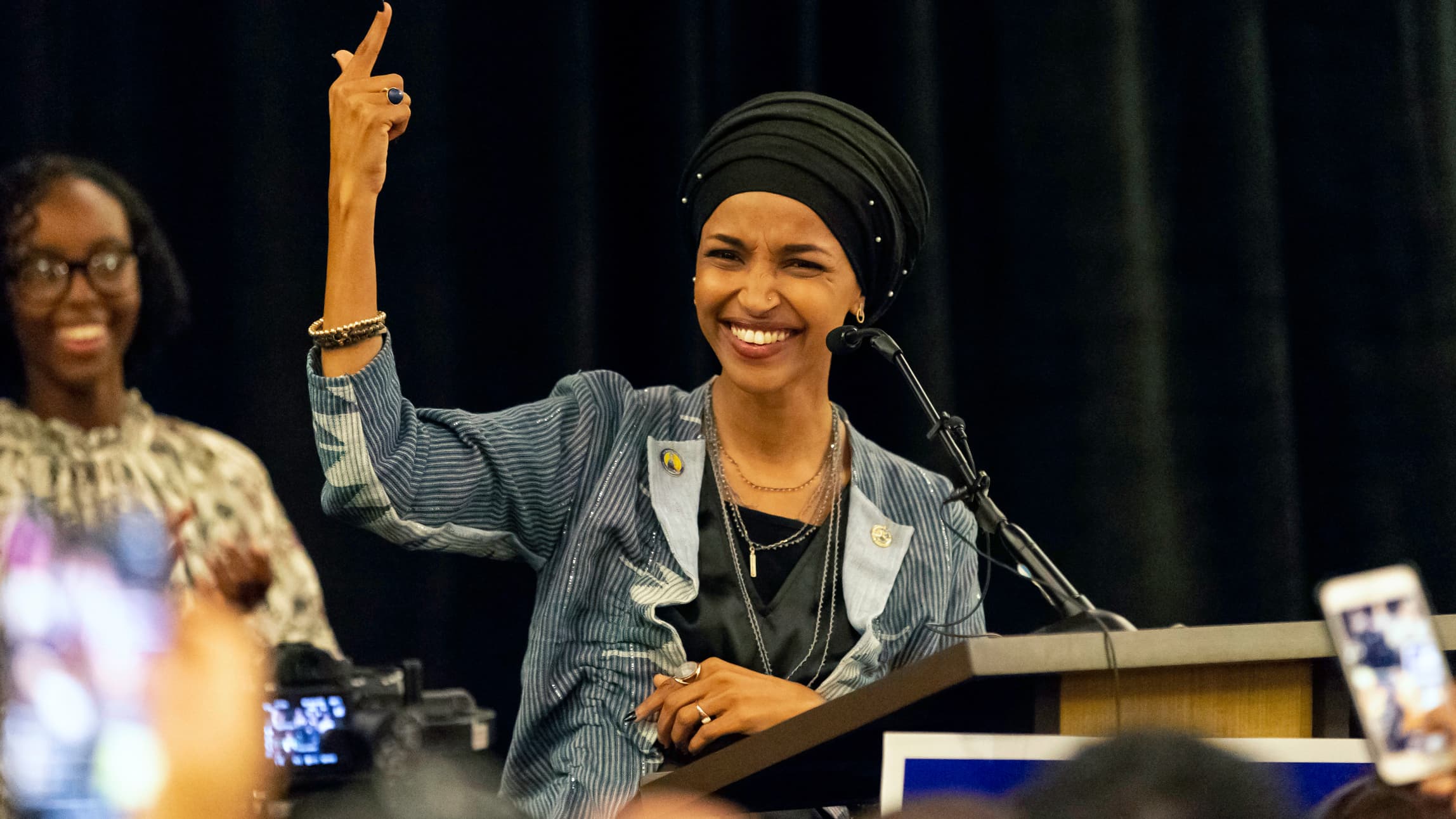 Ilhan Omar, le 6 novembre 2018. Ilhan Omar, le 6 novembre 2018.