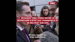 "Que le meilleur gagne!": l'échange tendu entre le secrétaire d'Etat aux Transports Jean-Baptiste Djebbari et un militant Sud Rail