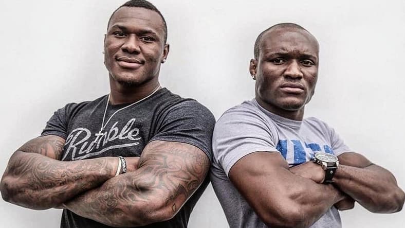 Les frères Mohammed (à gauche) et Kamaru Usman
