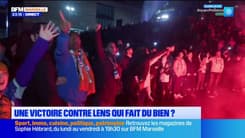 scènes de liesse devant l'Orange Vélodrome après la victoire contre Lens 