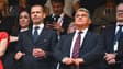 Le président de l'UEFA, Aleksander Ceferin, avec celui du FC Barcelone, Joan Laporta en mai 2024
