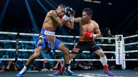 Mario Barrios face à Manny Pacquiao le 19 juillet 2025 à Las Vegas