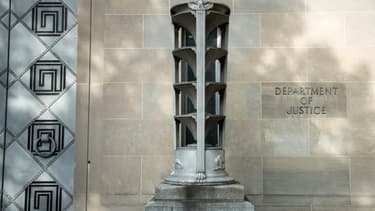 Extérieur du ministère de la Justice américain.