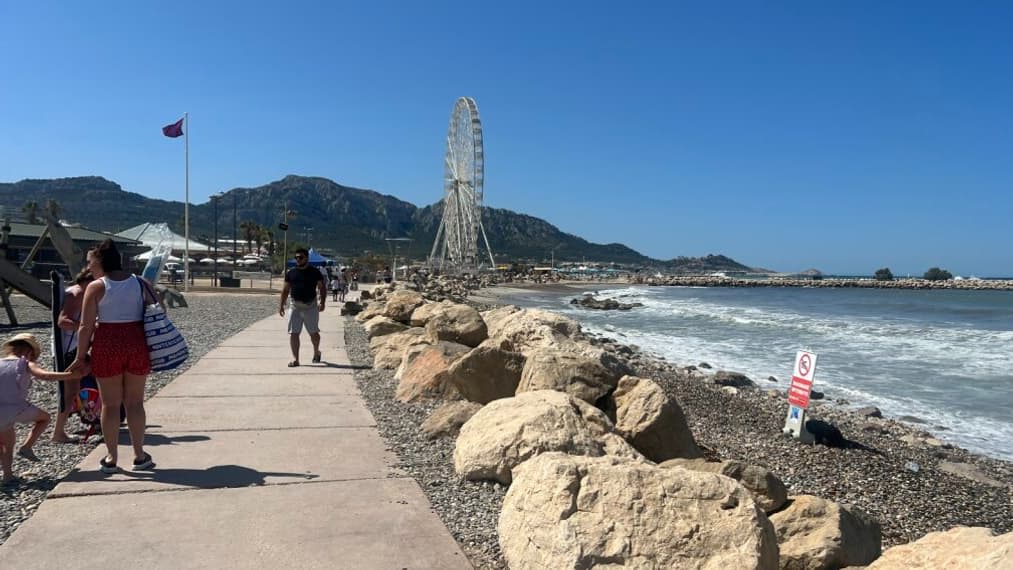 Huit plages interdites à la baignade en raison d'eaux polluées à Marseille, le 22 juillet 2024. Huit plages interdites à la baignade en raison d'eaux polluées à Marseille, le 22 juillet 2024.