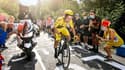 Primoz Roglic à la peine lors du contre-la-montre