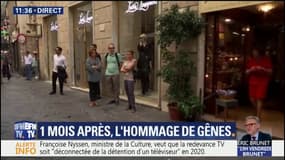 Un mois après l'effondrement du viaduc de Gênes, la ville rend hommage aux victimes