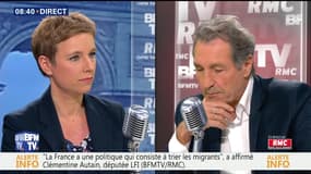 Clémentine Autain face à Jean-Jacques Bourdin en direct