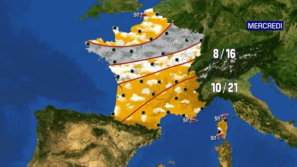 Les prévisions météo du mercredi 26 mai 2021.