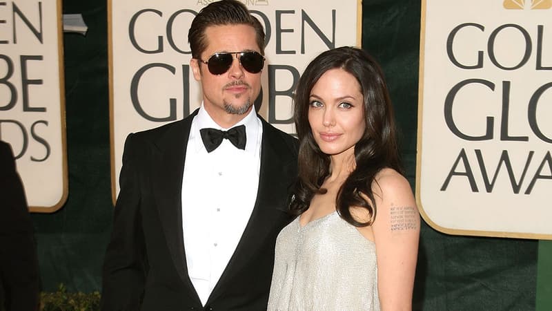 Brad Pitt et Angelina en janvier 2009 aux Golden Globes.