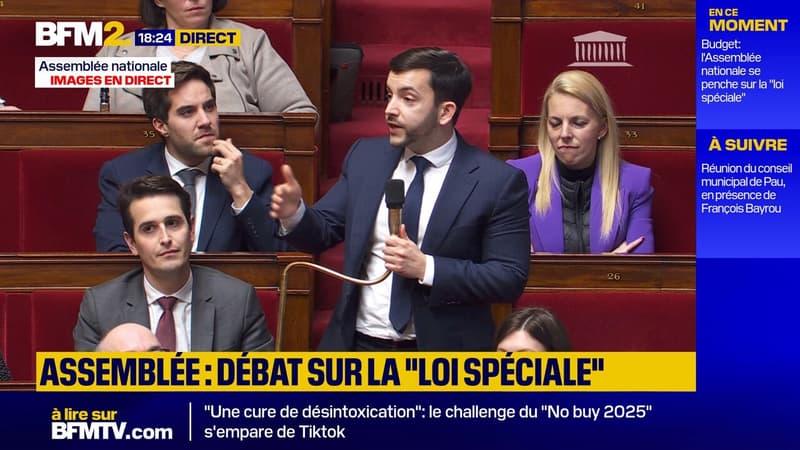 Jean-Philippe Tanguy (RN) lors du débat sur la loi spéciale: 