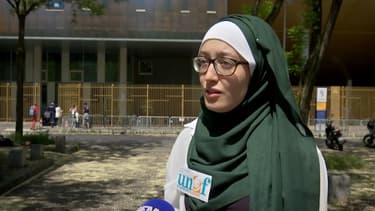 La présidente de l'Unef à l'université Paris IV Maryam Pougetoux, cible de commentaires haineux sur les réseaux sociaux.