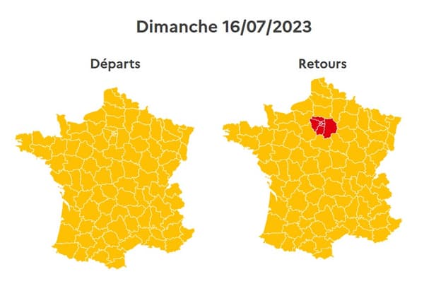 Cette journée de dimanche est classée orange dans le sens des départs comme des retours. La journée sera rouge en Ile-de-France dans le sens des retours. 