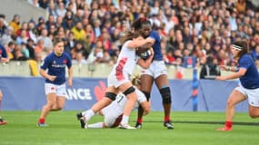Madoussou Fall lors du match du Tournoi des VI Nations France-Angleterre, 27 avril 2024