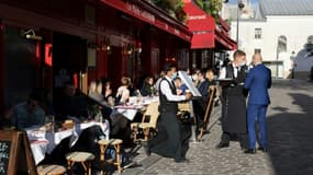 Un restaurant dans le quartier de Montmartre, à Paris le 19 mai 2021