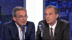 Thierry Mariani et Renaud Muselier lors du débat de l'entre deux tours des régionales organisé par BFMTV le 24 juin 2021.
