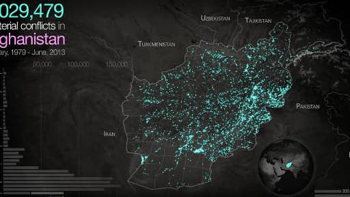 En utilisant des bases de données recensant les incidents, des chercheurs américains ont dressé une carte anticipant les futures violences à venir en Afghanistan.