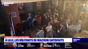 Présidentielle: à Lille, les militants d'Emmanuel Macron satisfaits
