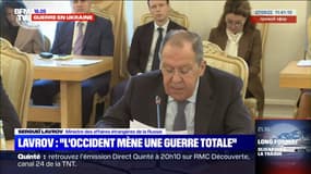 Sergueï Lavrov, chef de la diplomatie russe: "L'Ouest nous a déclaré une guerre totale"