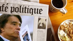 Bernard tapie, patron du groupe de presse "La Provence"