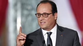 François Hollande lundi lors de sa 6e conférence de presse à l'Elysée.