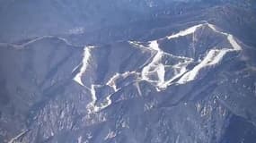 Les pistes de Pékin vues du ciel prises par le skieur norvégien, Kjetil Jansrud