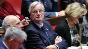 Le Premier ministre Michel Barnier à l'Assemblée nationale le 8 octobre 2024