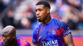 Presnel Kimpembe à l'échauffement avant PSG-Brest, septembre 2022
