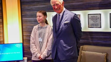 Greta Thunberg et le Prince Harry à Davos ce mercredi 22 janvier