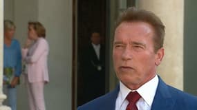 Schwarzenegger et Macron ont parlé environnement, "un thème qui nous tient à cœur"