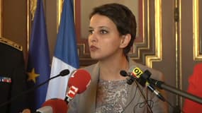 La ministre de l'Education Najat Vallaud-Belkacem, ce lundi à Marseille. 
