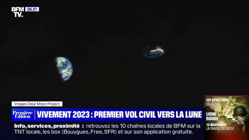 Le premier vol civil vers la lune est prévu pour 2023, à bord de la fusée Starship