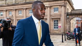 Benjamin Mendy lors de son procès en Angleterre, le 18 août 2022
