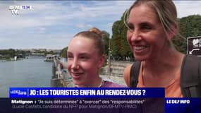 Les touristes enthousiastes à l'approche de la cérémonie d'ouverture des JO 2024