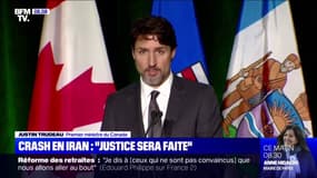 Crash en Iran: Justin Trudeau promet que "justice sera faite" aux familles des victimes
