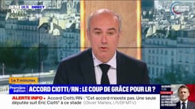 Olivier Marleix appelle Éric Ciotti "à faire preuve d'un minimum de sens de l'honneur" en démissionnant de la présidence des Républicains