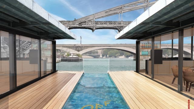 Un hôtel flottant est installé sur la Seine.