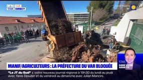 Colère des agriculteurs: la préfecture du Var bloquée